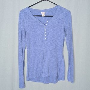 Mossimo Supply Co. Light Blue Long-Sleeve Henley